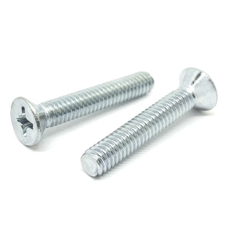 Boltsandnuts.Com #6-32 x 3 in Phillips Flat Machine Screw, Zinc Plated Steel, 625 PK 6C300PFHMSZ-625